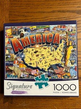 Buffalo David Bitton America Map Puzzle - 1000 pieces